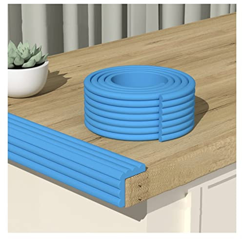 XPLKQXE Multifunktionaler Kantenschutz Für Die Ecken, Extra-breite Weiche Gummi-Schaumstoff-Polsterung, Tisch Mit Scharfen Kanten (Farbe : Blau, Größe : 2m)