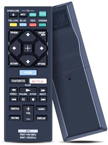 GOUYESHO Telecomando di ricambio RMT-VB100U per Sony per Blu-Ray Smart Player BDP-S1500 BDP-S1700 BDP-S2500 BDP-S2900 BDP-S3500 BDP-S3700 BDP-S4500 BDP-S5500 BDP-S6500 UBP-X70 0 per telecomando Sony