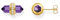 THOMAS SABO 2 Ohrstecker mit violettem Onyx Kristall vergoldet 925 Sterlingsilber, 750 Gelbgold Vergoldung H2281-414-13
