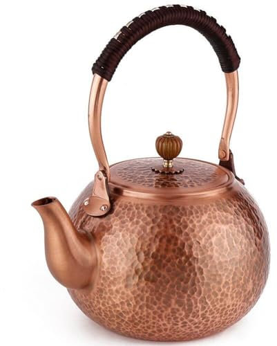 Théière en Cuivre Massif Faite À Main, Bouilloire De Cuisinière, Théière en Cuivre Martelé Épais, Bouilloire De Cuisinière, Bouilloire en Cuivre Pur