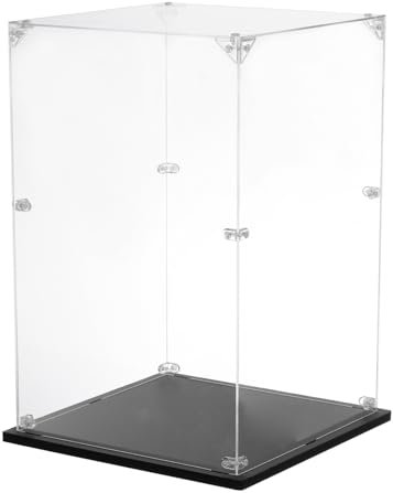 QUARKZMAN Acryl Display Case, 8''x12''x14'' Klarer Display-Box Aufbau Staubdichte Display-Box Aufbewahrungsorganisator für Sammlerstücke Action-Figuren