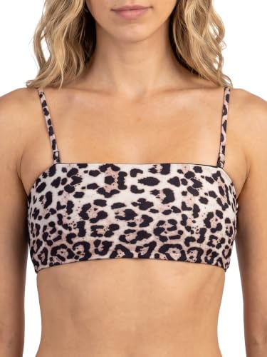 MYLILY Bikini Oberteil Bandeau | Bandeau Top Damen | Abnehmbare Träger und Trägerlos | Bandeau Bikini | Bikini Oberteil Schwarz