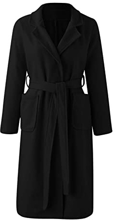 Women's Belted Wool Coat, Long Winter Wrap Coat, Elegant Warm Overcoat for Ladies, Classic Double-Breasted Wool Blend Outerwear, Fashionable Winter Trench Coat with Lapel Collar
