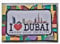 I love Dubai travel Souvenir Fridge Magnet handmade mosaic idea travel holidays 6x8 Cm APPROX ..Handmade decorative item