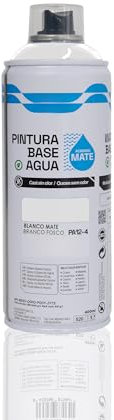 BESCH Pintura en Spray Base Agua 400ml – Ecológica, Sin Olor, para Madera, Plástico, Metal y Cartón – Cobertura Uniforme y Secado Rápido - Blanco Mate, 1 unidad
