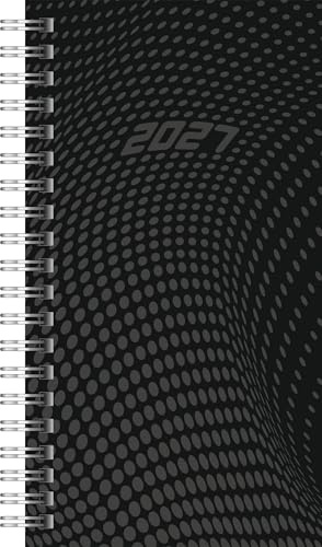 rido/idé Taschenkalender Mod. Timing 2 2027 | A6, Kunststoff, schwarz: 2 Seiten = 1 Woche
