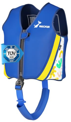 Gilet de Natation Enfant, Aide à la Flottabilité Réglable, TÜV geprüfte, Néoprène Doux, Convient 2-3 Ans 15-19kg, pour Piscine Plage et Cours de Natation