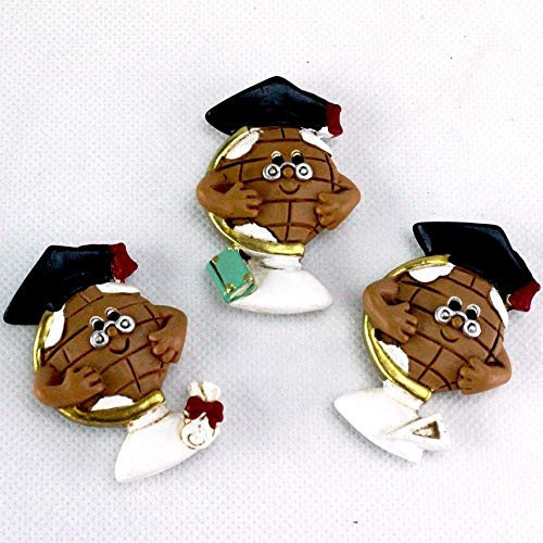 DLM25252 Calamita Mappamondo Portafortuna Laurea (Kit 24 Pezzi) bomboniera