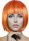 Brandsseller - Damen Karneval Kurzhaar Perücke Bob Karneval/Fasching, Motto-Party und Shows Kunsthaar (Bob-Kurzhaar, Orange)