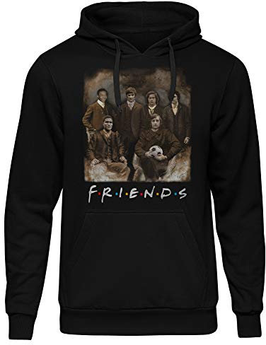 Uglyshirt89 Friends Fussball 70er Männer Herren Kapuzenpullover | Fussball Trikot Sport Pelé Fan WM (3XL)