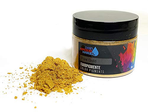 Epoxidharz Farbe | Epoxy-Pigmente | 15g | Perlglanz Metallic Farbpulver Pigment für Epoxidharz, Schmuck, Kunst, Tische, Schmuck, Malerei (Pure Gold)