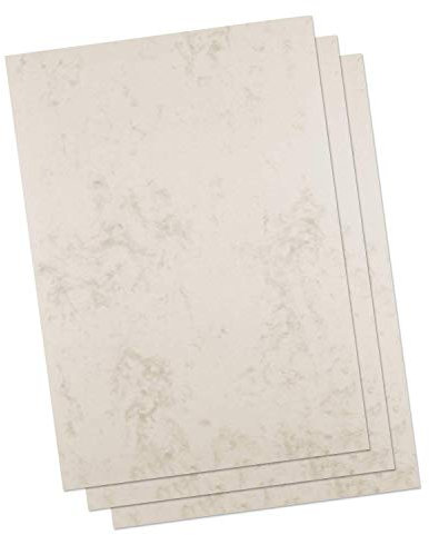 Betterpress® 50 Blatt Briefpapier Marmorpapier chamois 120g, A4 – Beidseitig Marmoriertes Papier in hochwertiger Qualität – Premium ideal als Speisekarte, Zertifikat und Urkunde