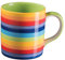 Handbemalter Kaffeebecher mit Regenbogen-Streifen