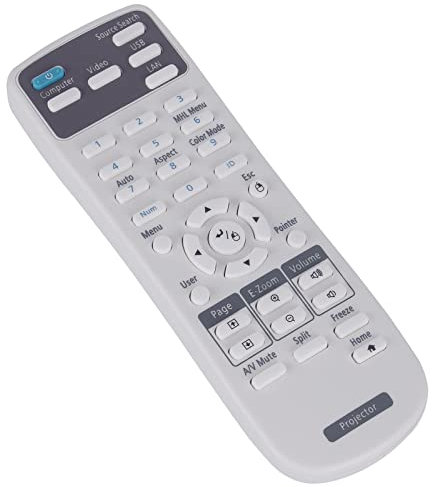 Ersatz Fernbedienung Fit für Epson Projektor EB-X41 EB-X450 EB-X500KG EB-X550KG EH-TW610 EH-TW650 PowerLite 107 108 109W 970 980W 990U EX3240 EX5240 EX5250 Pro EX7240 Pro EX9200 Pro VS240 VS340 VS345