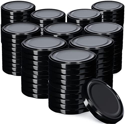 KADAX Schraubdeckel fi100 mm, Ersatzdeckel mit 6 Einrastzähnen, Twist-Off-Deckel aus Metall, Deckel für Einmachgläser, Gläserdeckel passend für 2530ml, 4130 ml, 5000 ml Gläser (100 Stück, Schwarz)