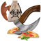 VIKING CRAFT - Pizza Axt Wikinger inkl. Lederschutz - Pizzamesser für echte Wikinger - Pizzaschneider Axt perfekt geeignet als Wikinger Deko - Wikinger Axt, Pizza Wiegemesser, Wikinger Messer, Beil