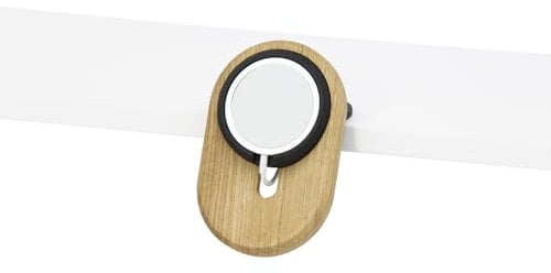 Oakywood Phone & iPhone Stand for Desk Shelf Mount – Handcrafted Wooden Mobile Phone Stand & Holder – Compatible with MagSafe & iPhone 12–16 Models – 12.3x8x8cm/4.8x3.1x3.1’ – Oak