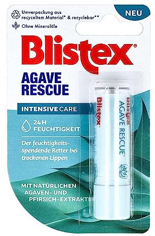 Delta Pronatura Blistex Agave Rescue Stift 3.7 g - Natürlich, Feuchtigkeitsspendend, Reparierend, Bequem zu verwenden - PZN-18213446 - 3.7 g Stifte - Lippenpflegestift