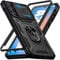 Giyer für Samsung Galaxy A34 5G Hülle mit Schutzfolie, Handyhülle Galaxy A34 mit Kameraschutz Kartenschlitz 360° Metall Ring Ständer Stoßfest Bumper Schutzhülle für Samsung A34 Case Cover (Schwarz)