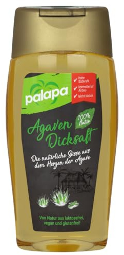 Palapa Agaven Dicksaft | Natürliches Süßungsmittel aus Agave | Vegane Alternative zu Honig & Zucker | Ideal zum Süßen von Getränken, Desserts, Müsli & Cocktails | 250 ml