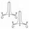 Iron Display Stand, 2 Pcs for Picture, Photo Frame, Book, Home Decoration - 4 Inch Silver Plate Holders