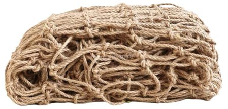 Fenteer Hanfseile Netz Schutznetz Deckendekor Schutznetz Schnurnetz Gartennetz für Outdoor Kletterpflanzen Zuhause, Seildicke 5mm