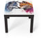 DEQORI Glastisch | schwarz klein 55x55 cm | Motiv Symmetrie der Wildnis | ausgefallener Beistelltisch aus Glas | Hochglanz Couchtisch fürs Wohnzimmer | moderner Couch Tisch mit Design