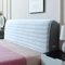 Kopfteilbezug aus Samt, staubdicht, elastisch, Diamant-Design, Einzelbett, Doppelbett, Kingsize, Super-King-Size-Bett, 150 cm, Hellgrau