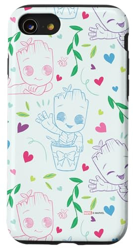 iPhone SE (2020) / 7 / 8 Marvel Valentine’s Day Spring Garden Baby Groot Hearts Case