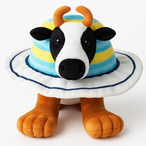VeloStreamus Tralalero Tralala PlüSchfigur,Lustiges Italian Brainrot PlüSchtier,Weicher Hai Mit Sneakers,Perfekt FüR Kinder & Erwachsene,SammlerstüCk,Kuscheltier FüR Fans. (La Vaca Saturno Saturnita)