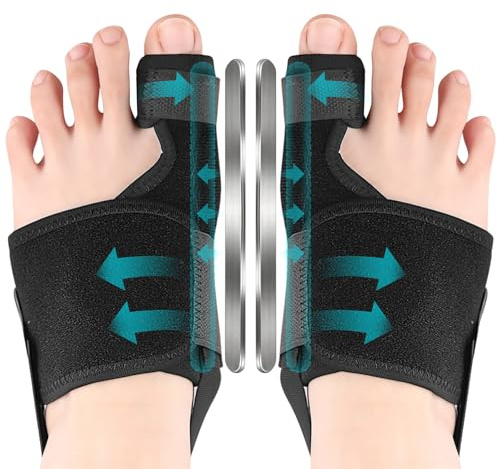 1 Paire Correcteur Hallux Valgus, Réutilisable Redresseur Orteil Antidérapant, Réglable Nuit & Jour Ecarteur D'orteil Oignon, Séparateurs D'orteils Avec, Pour hallux valgus Bunion Femmes et Hommes