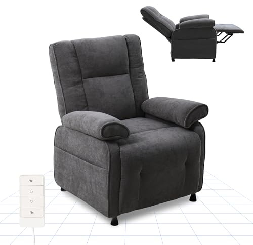 FLEXISPOT Elektrischer Relaxsessel mit Liegefunktion 105°–155°, zusätzliche Schnellbedienung für Aufrichten und Zurückstellen, extra Dicke Polsterung, belastbar bis 150 kg, X3(Dunkelgrau)