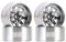 INJORA 1.0 RC Felge Beadlock Rad Aus Gestanztem Stahl Beadlock Deep Dish 1.0 Räder für Axial SCX24 Gladiator Deadbolt Bronco C10 JLU Upgrade Teile(Silber)