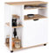 IDMarket – Postre de cocina COSI madera blanca y bandejas de haya, 76 cm