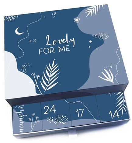 melovely Adventskalender mit Schmuck für Frauen 2024/25-925er Sterlingsilber - Wahlweise Vergoldet - Rosévergoldet - Limited Edition - Schmuckset - Edles filigranes Design (Silber)