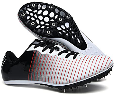 Professionelle Spikes Track & Field Schuhe Unisex Trailrunning Schuhe Männer verwenden TPU unterstützende harte Sohle mit 8 abnehmbaren Nagelspikes für Sprint und Mittelstrecke für Männer und Frauen (