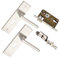 Qrity Ensemble de Serrure à Levier, Poignée de Porte Intérieure, Serrure de Porte pour Entrée ou Passage, Poignée de Porte de Chambre avec Clés et Accessoires