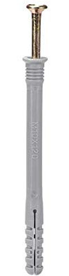 Expansionsbolzen 20 stücke 10mmx120mm Kunststoff Ausdehnungsrohr Säule Beton Anker Wandstecker Rahmenbefestigungen Röhre mit Schrauben grau