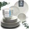 Steingut Geschirrset 6 Personen Hygge 18 tlg. TESTSIEGER, Traumhaftes Skandinavisches Steingut Geschirr Set, Schüssel- und Teller Set, Tafelservice 6 Personen, Geschirrsets Pure Living in Beige