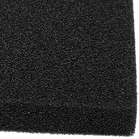 Denash Umweltfreundlicher Filterschwamm, Schwarzer Aquarium-Filterschwamm, für Süßwasser für Meerwasser (50 * 50 * 4cm grobes Loch)