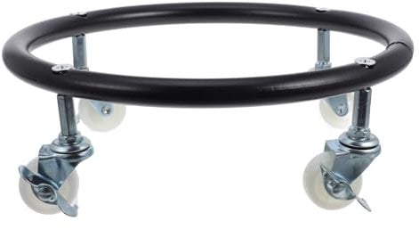 ETHZZLE Gas Bottle Holder Gas Cylinder Dolly Wheel Dolly for Moving Propane Tank Propane Cylinder Base Wheels Propane Tank Cart Wheel Roller Move Tool Gas Tank Tray Stainless Steel Black
