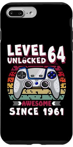 iPhone 7 Plus/8 Plus Level 64 Unlocked Awesome Since 1961, 64th Birthday 2025 Tee Case