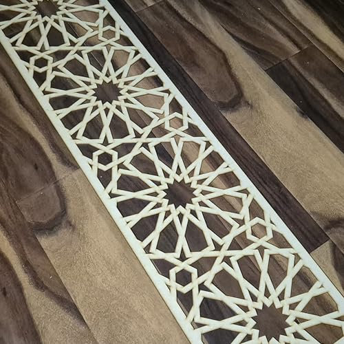 Moroccan Mandela Column Decorative Screen for Radiator Cabinets | Laser-cut Panel | 1FT x 4FT | 3mm/6mm | Home Decor and Wall Art 012 (3mm Primed White)