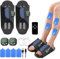 Masseur de pieds EMS - LeonDesigns stimulateur de circulation des jambes, 10 modes + 29 réglages ajustables,Foot Massager for Neuropathy pour stimuler la circulation sanguine, avec 8 électrodes.