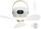 Nudorpn Ventilador De Techo Para Camping,De Enfriamiento USB Recargable - Luz Nocturna Con Mando A Distancia Y 3 Velocidades Ajustables Para Exteriores Dormitorio Jardín Playa Patio