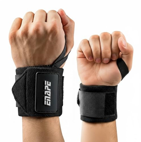 ENAPE Handgelenk Bandagen 45cm – Extra starker Halt für Krafttraining & Gewichtheben – Wrist Wraps mit Stabiler Daumenschlaufe – Profi Handgelenkstütze für Gym & Crossfit (1 Paar)