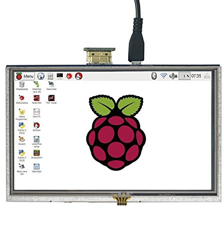 DollaTek 5 HD TFT LCD Touch Screen Monitor Display HDMI 800X480 for Raspberry Pi 3, 2 Model B and Raspberry Pi 1 Model B+