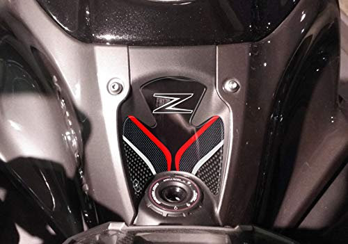 labelbike - 3D Aufkleber Motorrad Zündschlüsselbereich Dekoration und Schutz aus Harz kompatibel mit Kawasaki Z900 - Farbe Rot Schwarz Carbon