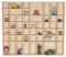 LAUBLUST Großer Setzkasten aus Holz für Sammelgegenstände - Holzregal mit 28 oder 51 Fächern für Sammelstücke - Schaukasten aus Massivholz - Natu - FSC® (52 x 46 x 5 cm | XL)