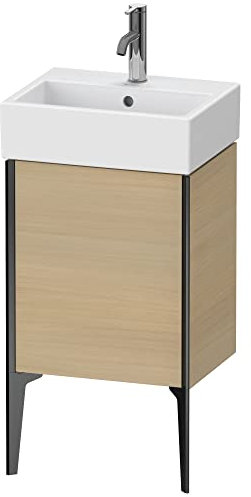 Duravit XViu 4531 Waschtischunterbau stehend, 1 Tür Anschlag Links, für Waschtisch Vero Air 072445, 434x334 mm, Farbe (Front/Korpus): schwarz matt/mediter. Eiche - XV4531LB271